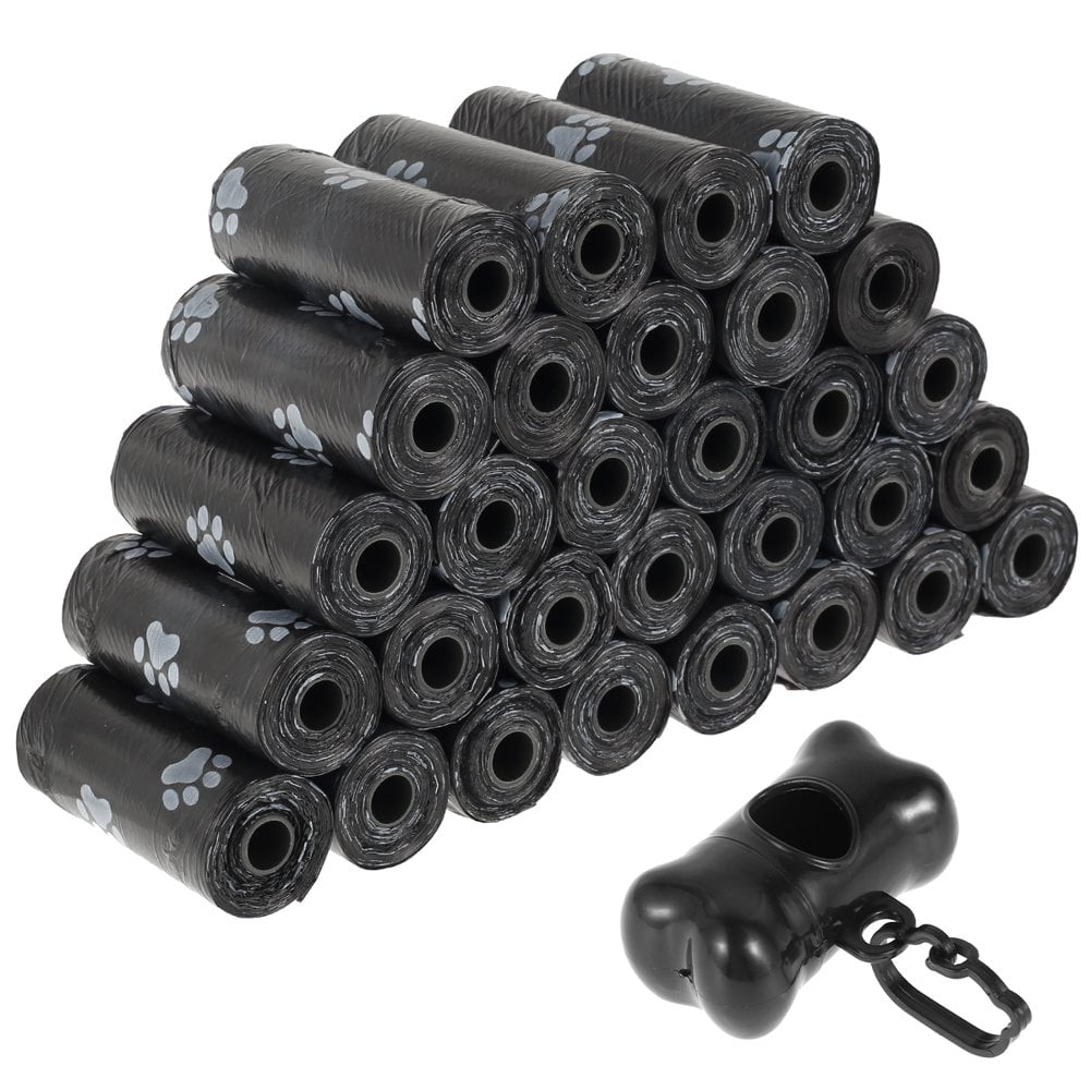 AMERTEER 30Roll Dog Poop Bags Eco Pet Waste Bags Biodegradable Dog Waste Bags with Breakpoint Design Pet Poop Clean Pick Up Tools Pet Accessories for Home Outdoor Black Walmart