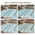 thumbnail image 7 of ODIKA 5'x7' Welcome Motif Door Striped Entry Layered Front Doormat Stripe Washable Area Rug None for Dining Room, Under Table, Home Office, Non-Slip Chair-Friendly, 7 of 7