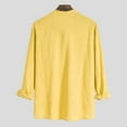 thumbnail image 3 of KIHOUT Clearance Men's Solid Color Shirt Long Sleeve Casual Workout With Pocket T-shirt, 3 of 4