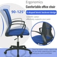 thumbnail image 3 of FDW Ergonomic Home Office Chair, Lumbar Support, Rolling Swivel for Women(Blue), 3 of 7