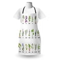 thumbnail image 3 of Periwinkle Apron, Herbs for Memory Focus and Brain Work Plant Design, Unisex Kitchen Bib with Adjustable Neck for Cooking Gardening, Adult Size, Lime Green Multicolor, by Ambesonne, 3 of 4