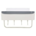 thumbnail image 2 of Estante para baño BuyWeek estante para champú con canasta de baño de montaje en pared sin perforaciones construido para durar, 2 of 12