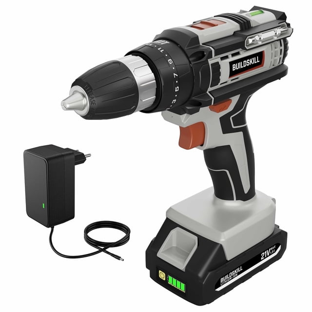 21v Cordless Drill Machine For Home Use | Impact Drill With 10mm Keyless Chuck | 1.5 Ah Single Battery | Charger & Variable Speed, Led Light | Battery Drill Machine, Comfortable Drill