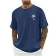 thumbnail image 1 of T-shirts pour Hommes Imprimés Palmier Graphiques T-Shirts Décontractés Été Plage Hawaïenne Manches Courtes Col Rond, 1 of 4