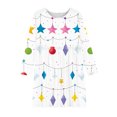 thumbnail image 3 of VERUGU Girls Dresses Children Kids Fall Winter Christmas Printed Princess Dress Long Sleeve Round Neck Dress 4-14 Years, 3 of 4