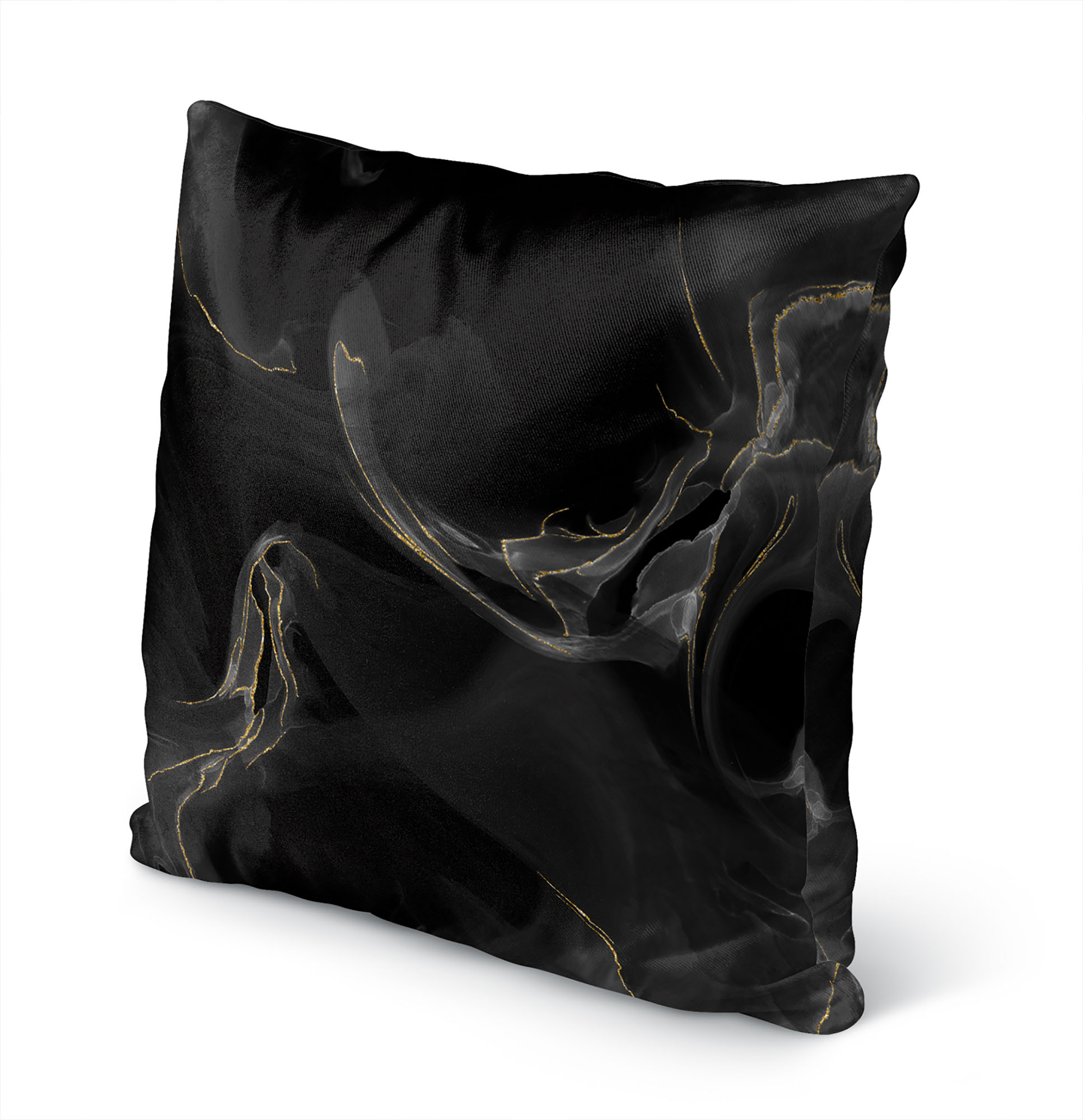Marble Black Outdoor Pillow by Kavka Designs - image 3 of 5
