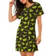thumbnail image 2 of Fotbe Cute Dinosaurs (2) Bata de Dormir para Mujer con Estampado, Camisón de Algodón de Manga Corta, Ropa de Dormir Casual, 2 of 6