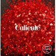 thumbnail image 2 of Glitter Heart Co. Glitter - High Quality Polyester Glitter - 2oz Bag - Caliente - Holographic Red Chunky Mix, 2 of 2