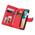 thumbnail image 5 of Dteck Crossbody Wallet Case for Samsung Galaxy A53 5G,Magnetic Leather Card Holder Zipper Wallet Kickstand Heavy Duty Lanyard Strap/Shoulder Strap Cover,Red, 5 of 8