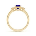 thumbnail image 2 of Angara Natural 1.25 Ct. Tanzanite with Diamond Classic Ring in 14K Yellow Gold for Women (Ring Size: 12), 2 of 9