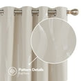 thumbnail image 2 of Deconovo Grommet Wave Line Foil Printed Thermal Insulated Blackout Curtains for Children 2 Panels 52x84 inch Light Beige, 2 of 5