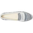 thumbnail image 2 of Cole Haan Nantucket Blue/Ivory Stripe Canvas/White Slip On Rounded Toe Loafers (Blue/Ivory Stripe Canvas/White, 8.5), 2 of 6