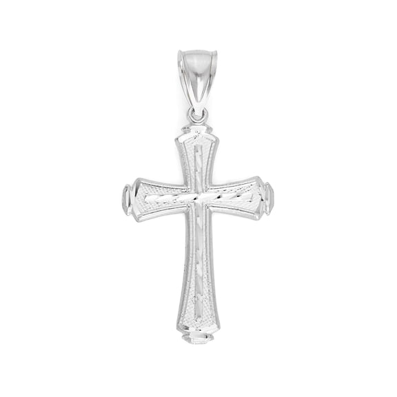 Sterling Silver Cross Pendant Necklace, Religious Jewelry Gifts for Men