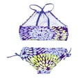 thumbnail image 2 of 2Pcs Kids Girl Tie Dye Bikini Set Fish Scale Ruffle Halter Swimsuit Toddler One Shoulder Bathing Suit Summer Outfits Set, 2 of 6