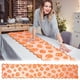 thumbnail image 1 of Camino de mesa de Halloween | Tira de encaje de punto por urdimbre con estampado de calabaza naranja | Bandera para mesa de té de 13 x 72 pulgadas | Fibra de poliéster transpirable y duradera |, 1 of 9