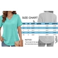 thumbnail image 5 of MOSHU Deep V Neck Womens Tops Curved Hem Shirts for Women Fashion Trendy Blouses Casual Loose Fit Tees Tops, 5 of 9