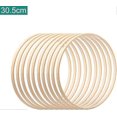 thumbnail image 2 of 10/12 Pcs Bamboo Floral Hoop Wreath, Wooden Hoop Wreath Ring Macrame Hoop Rings, Dream Catcher Craft Hoop Rings For Diy Wedding Wreath Decor (10/15/20, 2 of 5