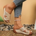 thumbnail image 6 of QQAMB Women's Sandals - Comfortable Slip-On Open Toe Wedge Slides for Summer Walking Casual Shoes, 6 of 8