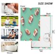 thumbnail image 6 of Yayeee 2 Pack Hand Towels for Bathroom 100% Cotton 16" x 28" Soft Absorbent Kitchen Towel, Green American Footballs, 6 of 7