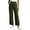 Army Green, variant on Wide Leg Dress Pants for Women High Waisted Casual Chino Trousers with Patch Pockets Button Front Ankle Length Work Office Lightweight Straight Leg Pant