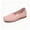 Pink, variant on DIVVce Moccasin Flats For Women Matte Faux Suede Hollow Punch Embroidery Cutout Round Toe Slip On Hand Stitched Edge Flat Moccasin Footwear