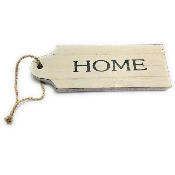 Home Door Tag Wood Sign 9" - Rustic Coastal | #snd25067