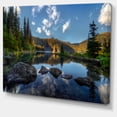 thumbnail image 1 of Designart - Mountain Lake Surrounded by Trees - Landscape Canvas Art Print, 1 of 2