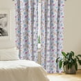 thumbnail image 2 of Ambesonne Pastel Curtains, Doodle Botany Garden, Pair of 28"x63", Multicolor, 2 of 5