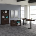 thumbnail image 2 of Office 500 72W Height Adjustable Desk Set in Black Walnut - Engineered Wood, 2 of 7