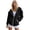 Black, variant on WTOBBY Women's Oversized Zip Hooded Jacket Fall Fashion Sweatshirt Casual Long Sleeve Top with Comfort Fit for Autumn Streetwear,Black L