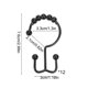 thumbnail image 3 of Gancho para cortinas de ducha Anillos de 12 paquetes de hierro | Acabado pulido resistente al óxido | Negro, Dorado, Plata, Blanco | Clip de 2,76 pulgadas | Instalación segura y sencilla, 3 of 6