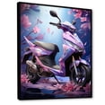 thumbnail image 2 of Designart "Sporty Speedster Purple Scooter" Scooter Floater Framed Canvas Wall Art, 2 of 7