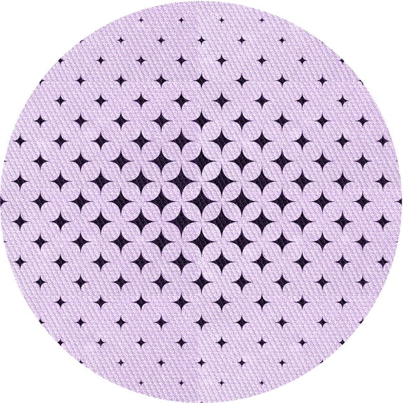 Ahgly Company Indoor Round Patterned Orchid Purple Area Rugs, 5' Round