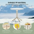 thumbnail image 6 of WestinTrends Playa 31.5" Round Plastic Outdoor Patio Dining Table for 4, Sand, 6 of 14