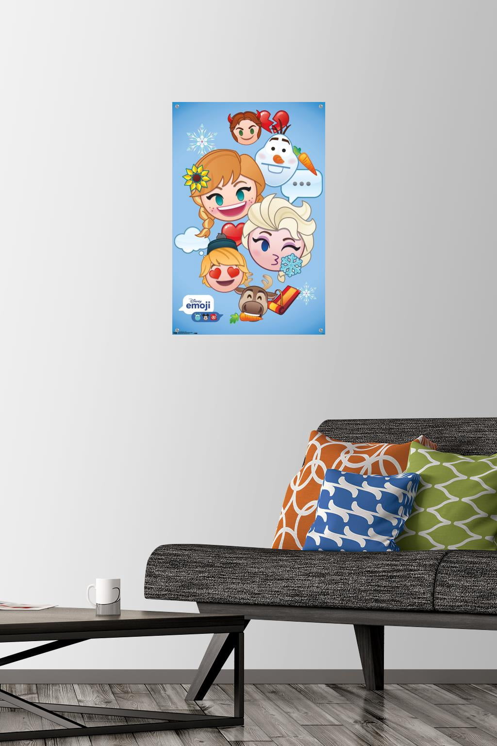 Disney Emoji - Frozen Wall Poster with Push Pins, 14.725" x 22.375"