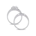 thumbnail image 3 of Princess Cut Diamond Engagement Ring & Wedding Band 1/2 Carat (Ctw) Wedding Set  in 10K White Gold, 3 of 7