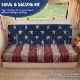 thumbnail image 2 of Xixirimido RV Couch Covers for Sofa Bed 2-Piece Stretchable Backrest & Seat Covers for Jackknife Sofa Bed Anti-slip Camper Couch Covers, Vintage Distressed US Flag, 2 of 7