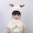 thumbnail image 3 of LIJCC Kids’ Balaclava Reindeer 2-in-1 Hat & Scarf Set – Plush Fleece for Gentle Kid Skin, 3D Antler Design, Head-Neck Coverage for Cold Days, Winter Accessory for Outings & Gatherings, 3 of 4