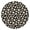 Black Daisy Flower, variant on Blue Daisy Flower Green Leaves Pattern Round Fitted Tablecloth with Elastic Edge,Dining Table Cover Waterproof,Outdoor Round Tablecloth for Camping,Dining,Indoor and Outdoor