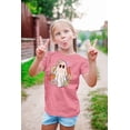 thumbnail image 2 of Groovy Ghost Halloween Shirt for Baby and Toddler Youth Girls Mauve Shirt 2T, 2 of 2