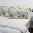 thumbnail image 3 of Vintage Beige Coastal Pillow Covers, Linen Long Throw Pillow Case, Summer Beach Starfish Shell Coral Nautical Holiday Pillow Protector Decorative Cushion Cover for Living Room/Bedroom 16" x 24", 3 of 8