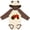 Natural & Brown w Ears, variant on Inktastic Red Tractor 1st Birthday Boys Long Sleeve Baby Bodysuit