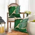 thumbnail image 6 of Green and Gold Marble Throw Pillow Covers 18x18 Set of 2,Modern Abstract Decorative Pillowcases for Sofa Couch Living Room, 6 of 6
