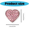 6pcs Car Interior Crystal Heart Stickers Stylish Glittering Decors ...
