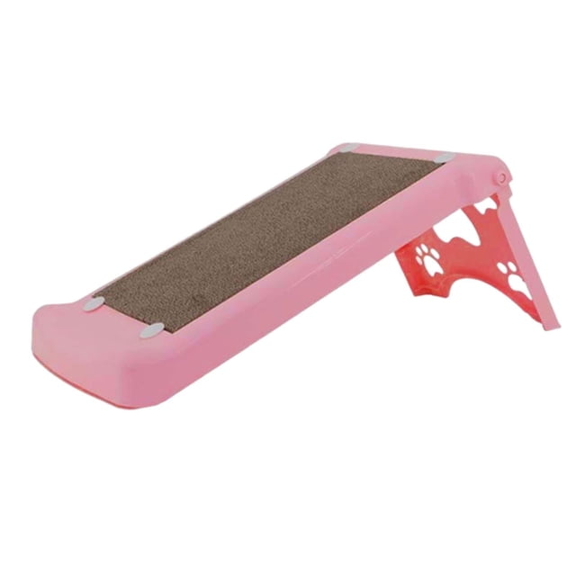 DOLITY Cat Scratcher Cardboard Scratch Climbing Ramp Interactive Toy Scratching Pad for Pink