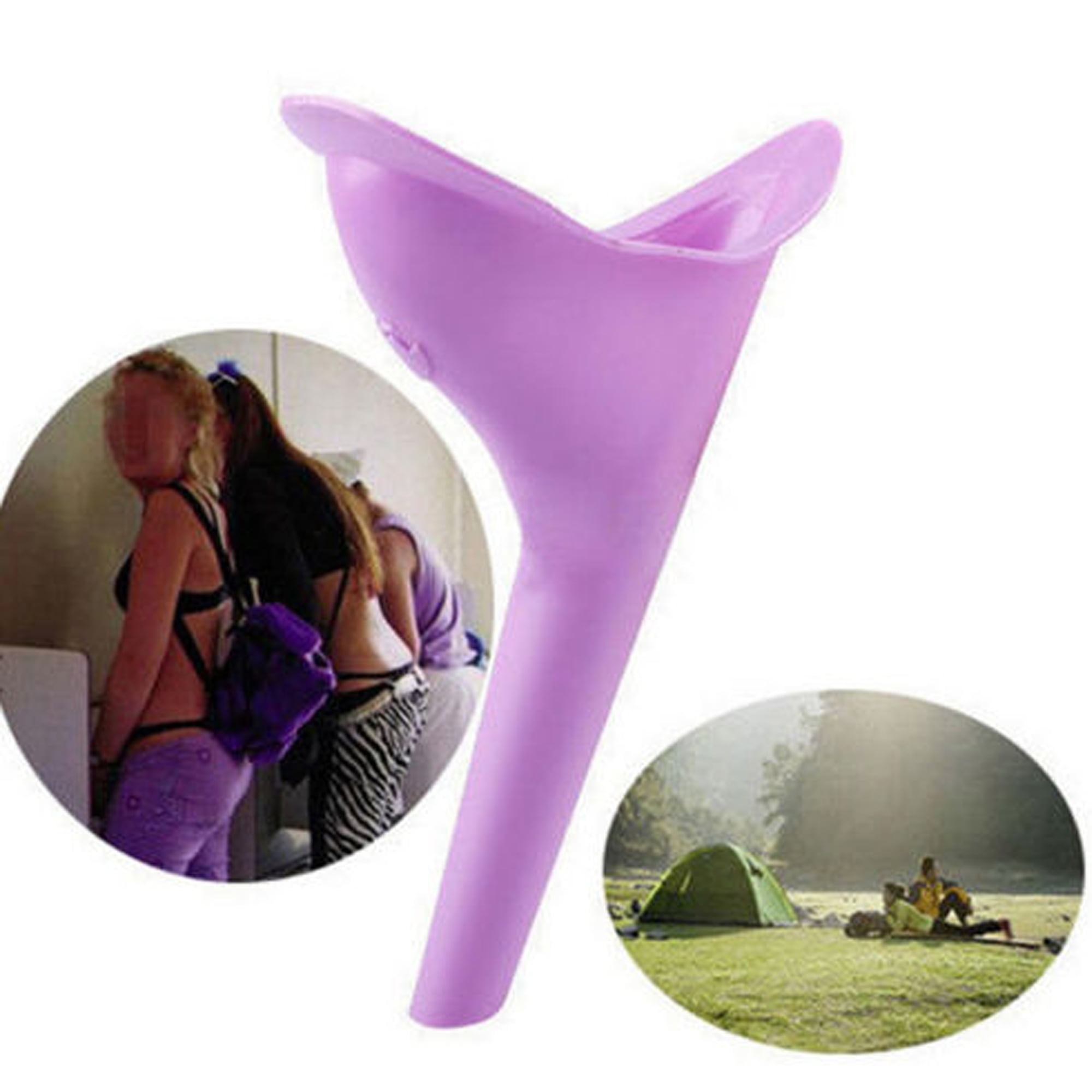 SUNJULY Female Ladies Urinal Wee Funnel Sanitary Toilet Aid for Women Pee While Outdoors Portable Travel Camping 