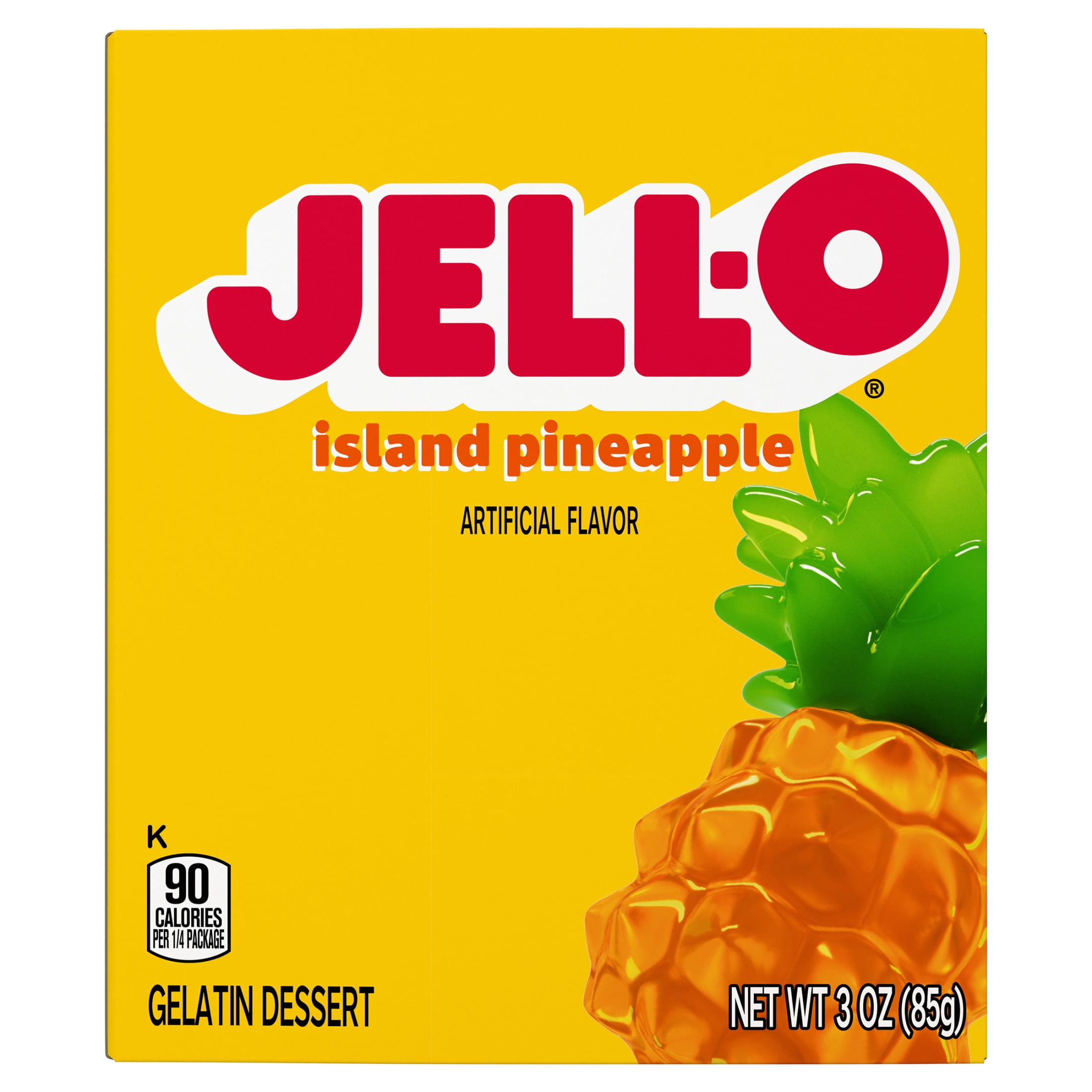 Jell-O, Gelatin Dessert, 3 oz Box, Pineapple Flavored - Walmart.com