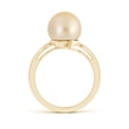 thumbnail image 2 of ANGARA Solitaire Golden South Sea Cultured Pearl Bypass Ring in 14K Yellow Gold for Women | June Birthstone, Birthday, Anniversary, Jewelry Gift for Women | Pearl Ring, 2 of 8