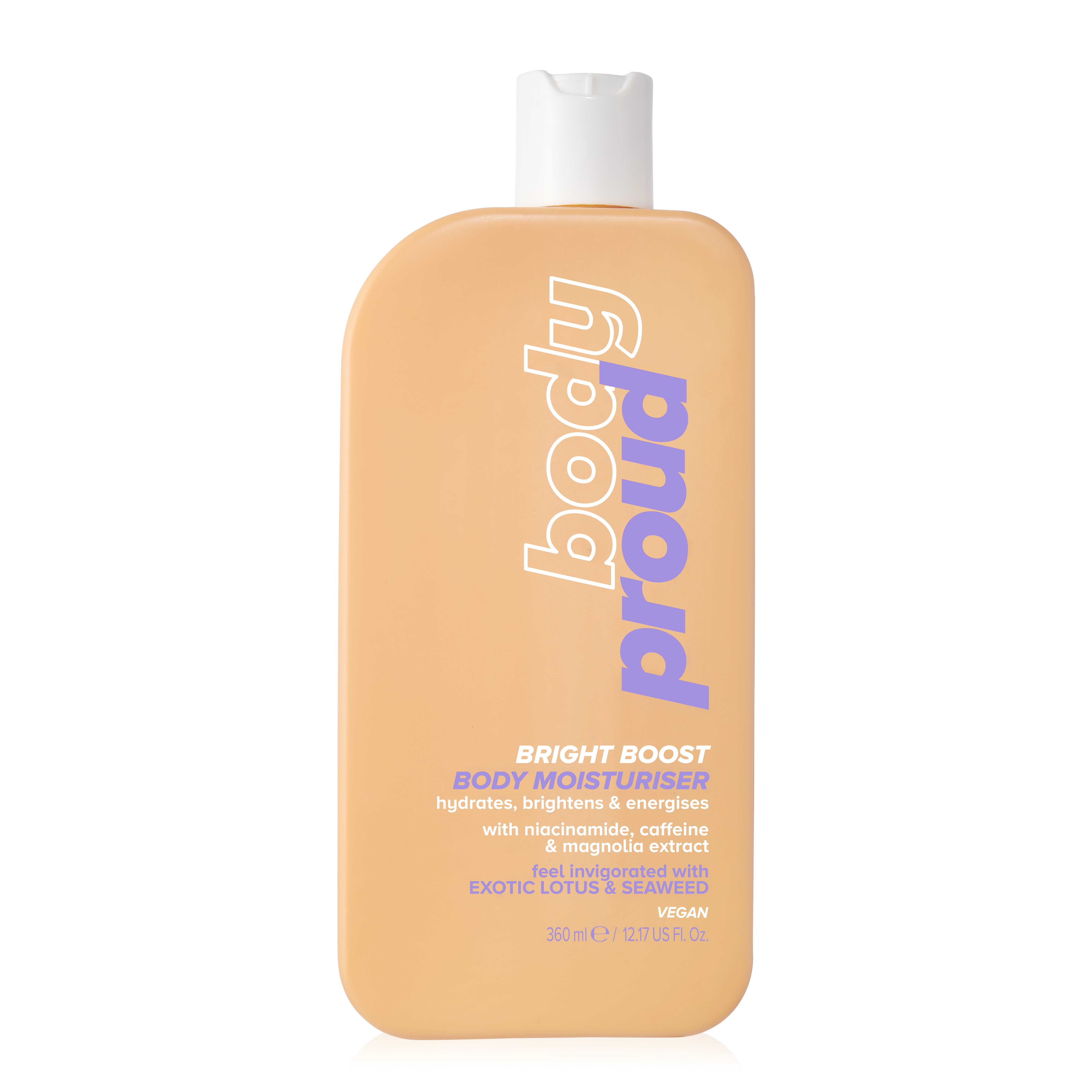 Body Proud Bright Boost Body Moisturizer with niacinamide, 12.17 Fl Oz