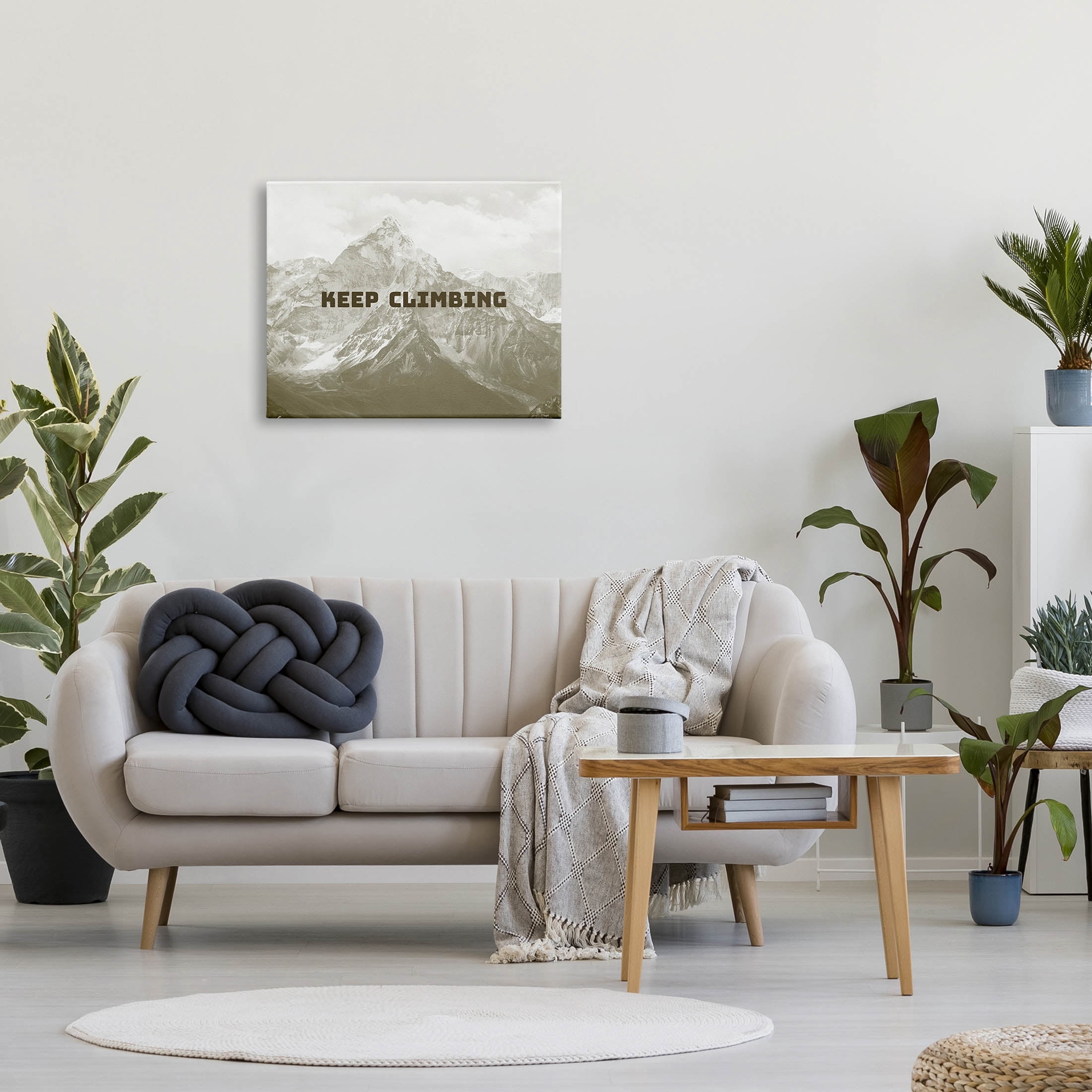 Stupell Industries Keep Climbing Inspirational Mountain Graphic Art Gallery Wrapped Canvas Print Wall Art, Design by Jacob Green